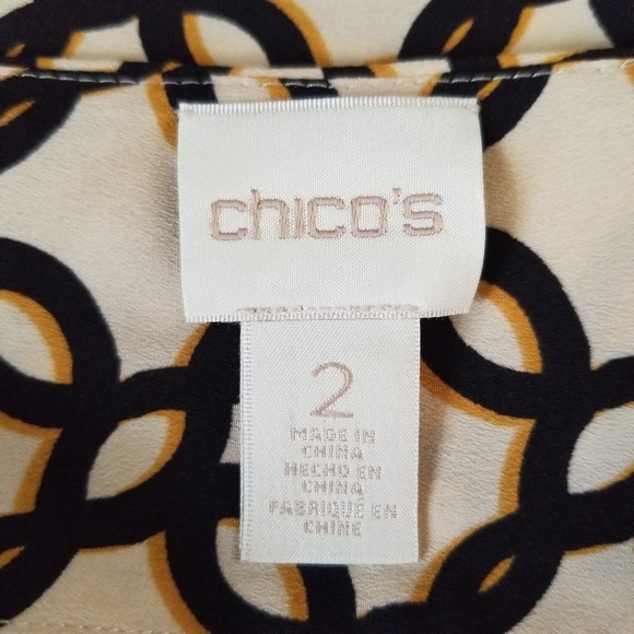 CHICO'S Equestrian Black Red Horse Riding Long Sleeve Top Size 12 Large - Picture 5 of 7